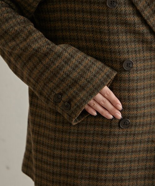 Omekashi（オメカシ）の「チェックツイードジャケット（テーラードジャケット・レディース・キャメル/ブラウン・FREE）」の20枚目の写真