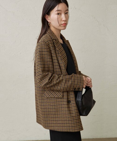 チェックツイードジャケット（テーラードジャケット）｜Omekashi