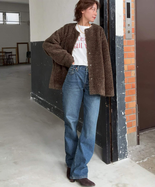 ボアカラーレスジャケット（ブルゾン）｜JOURNAL STANDARD relume
