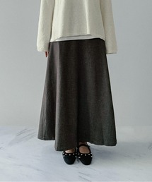 【on:nue】[3色展開/2サイズ展開] バックダーツAラインフレアスカート