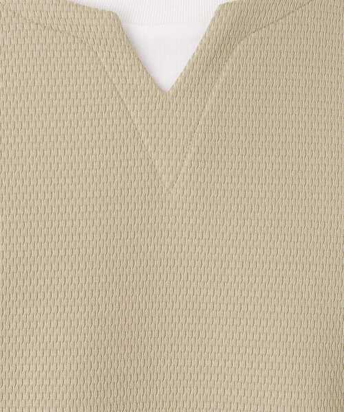 THE SHOP TK （ザ ショップ ティーケー ）の「【一枚でコーディネートが完成！】レイヤード風キーネック長袖Tシャツ 洗濯機OK（Tシャツ/カットソー・メンズ・ライトベージュ/モスグリーン/ボルドー/ダークグレー・02/03/04）」の16枚目の写真