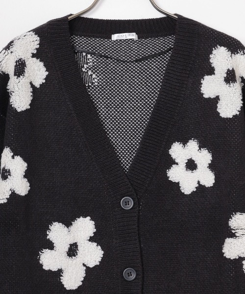 柄カーディガン（黒） ペイズリー柄 カーディガン レディース トップス 送料無料・メール便