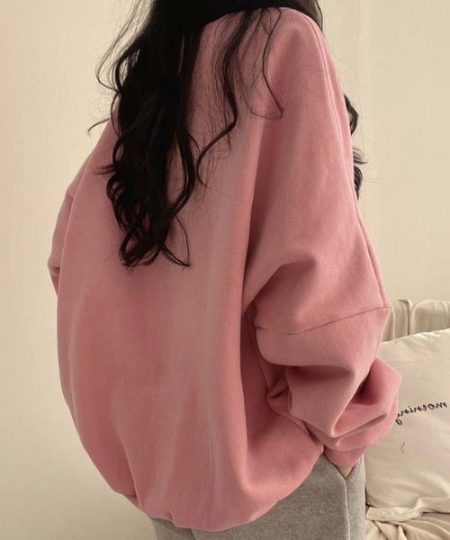 WEGO（ウィゴー）の「WEGO/レター刺繍カジュアルゆったりスウェット（スウェット・レディース・ピンク/ブルー/オフホワイト・MEDIUM/LARGE）」の11枚目の写真