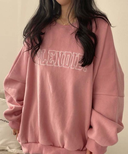 WEGO（ウィゴー）の「WEGO/レター刺繍カジュアルゆったりスウェット（スウェット・レディース・ピンク/ブルー/オフホワイト・MEDIUM/LARGE）」の13枚目の写真