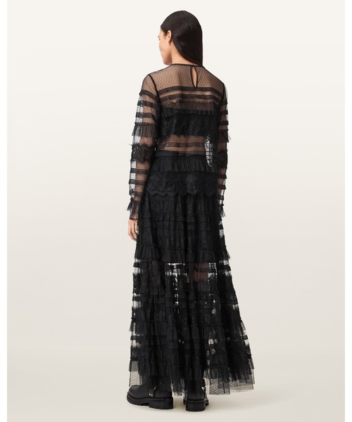 ALLSAINTS（オールセインツ）の「ARLEA TULLE MAXI SKIRT | ARLEA チュール マキシ スカート（スカート・レディース・ブラック・4/6/8/10）」の8枚目の写真