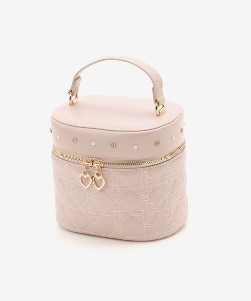 MAJESTIC LEGON（マジェスティックレゴン）の「ビジューキルティングバニティ（ショルダーバッグ・レディース・ピンク/アイボリー/ブラック・FREE）」の10枚目の写真