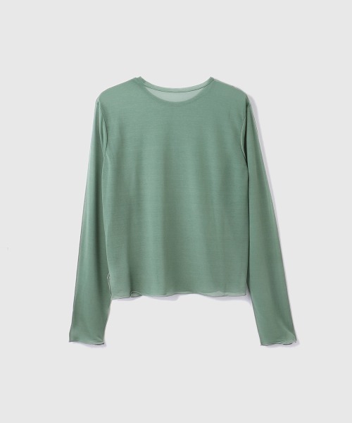 VICKY（ビッキー）の「セカンドスキンシアープルオーバー≪手洗い可能≫（Tシャツ/カットソー・レディース・ブラック/オフホワイト/グリーン・M）」の5枚目の写真