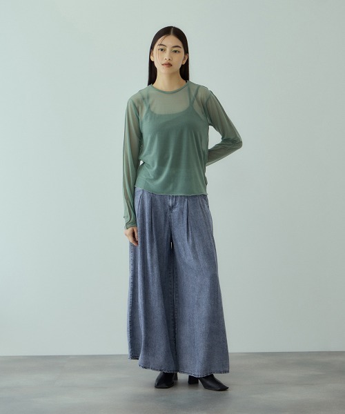 VICKY（ビッキー）の「セカンドスキンシアープルオーバー≪手洗い可能≫（Tシャツ/カットソー・レディース・ブラック/オフホワイト/グリーン・M）」の15枚目の写真