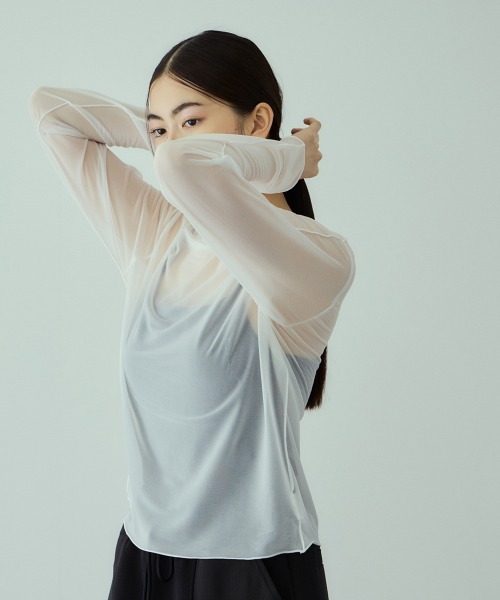 VICKY（ビッキー）の「セカンドスキンシアープルオーバー≪手洗い可能≫（Tシャツ/カットソー・レディース・ブラック/オフホワイト/グリーン・M）」の18枚目の写真