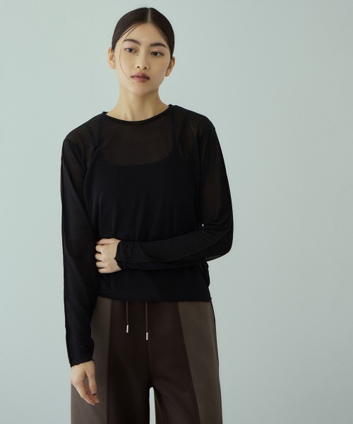 VICKY（ビッキー）の「セカンドスキンシアープルオーバー≪手洗い可能≫（Tシャツ/カットソー・レディース・ブラック/オフホワイト/グリーン・M）」の22枚目の写真