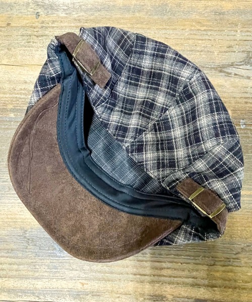SPINNS(スピンズ)の「コットンハンチング/チェック(ハンチング/ベレー帽・メンズ・レッド/ベージュ・ONESIZE)」の7枚目の写真