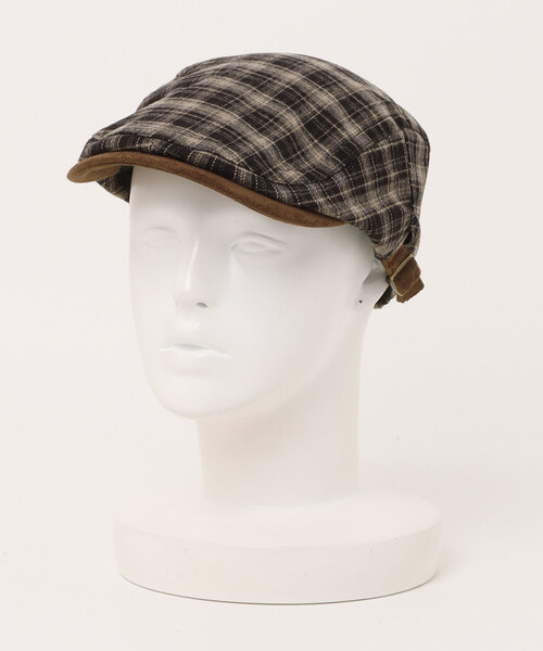 SPINNS(スピンズ)の「コットンハンチング/チェック(ハンチング/ベレー帽・メンズ・レッド/ベージュ・ONESIZE)」の8枚目の写真