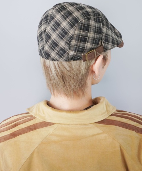 SPINNS(スピンズ)の「コットンハンチング/チェック(ハンチング/ベレー帽・メンズ・レッド/ベージュ・ONESIZE)」の10枚目の写真