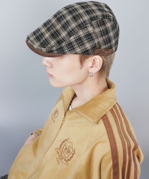 SPINNS(スピンズ)の「コットンハンチング/チェック(ハンチング/ベレー帽・メンズ・レッド/ベージュ・ONESIZE)」の9枚目の写真