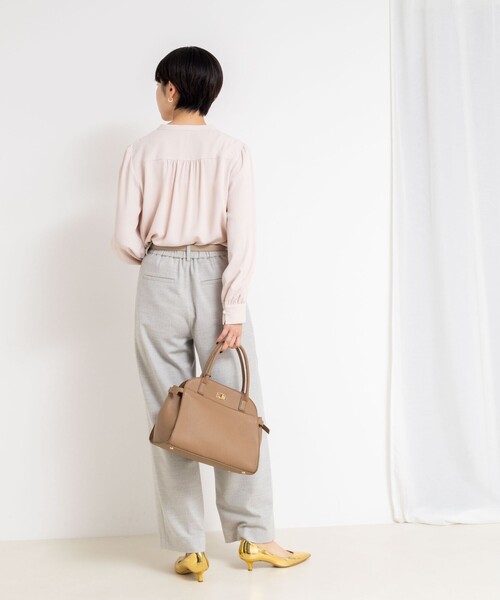 セール】ウォッシャブルジョーゼットVネックブラウス（シャツ/ブラウス