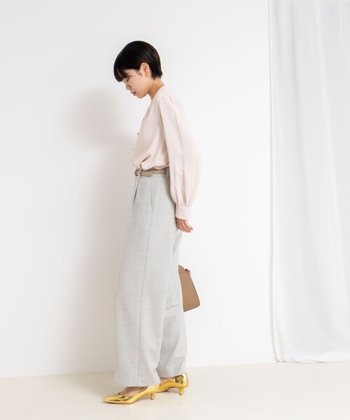 NOLLEY’S Sophi(ノーリーズソフィ)の「ウォッシャブルジョーゼットVネックブラウス(シャツ/ブラウス・レディース・ベビーピンク/オフホワイト/ホワイト系その他2・36/38)」の21枚目の写真
