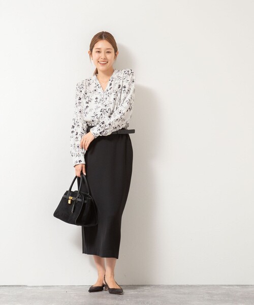 セール】ウォッシャブルジョーゼットVネックブラウス（シャツ/ブラウス