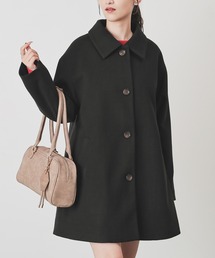 ステンカラーコート（ブラック/黒色系・ナイロン）ファッション通販