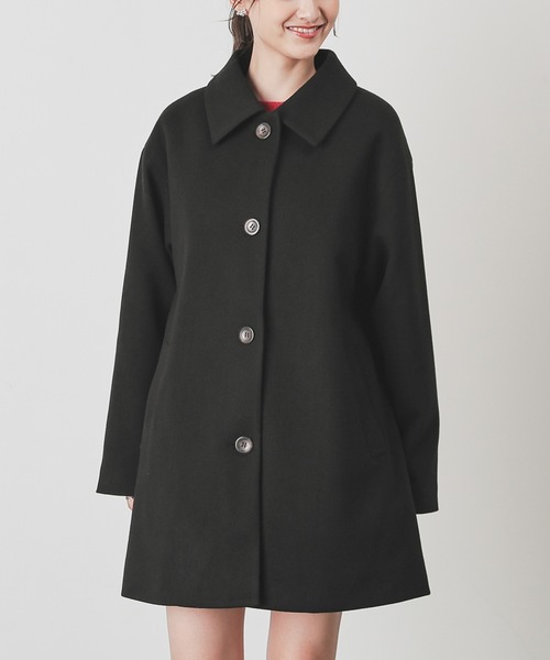 Honeys（ハニーズ）の「ステンカラーコート（ステンカラーコート・レディース・ブラウン系その他/ブラック/アイボリー/ベージュ/杢グレー・S/M/LL/L）」の12枚目の写真