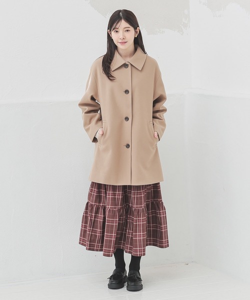 Honeys（ハニーズ）の「ステンカラーコート（ステンカラーコート・レディース・ブラウン系その他/ブラック/アイボリー/ベージュ/杢グレー・S/M/LL/L）」の20枚目の写真