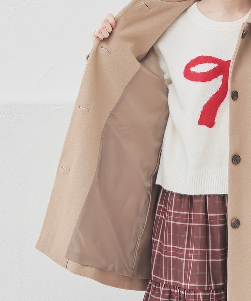 Honeys（ハニーズ）の「ステンカラーコート（ステンカラーコート・レディース・ブラウン系その他/ブラック/アイボリー/ベージュ/杢グレー・S/M/LL/L）」の22枚目の写真