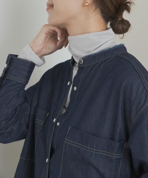 セール】カシミヤシルク混タートルネックカットソー（Tシャツ