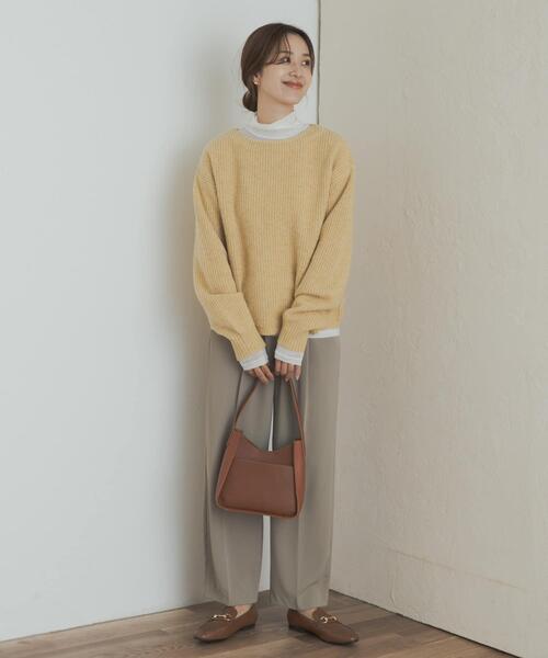 URBAN RESEARCH DOORS（アーバンリサーチドアーズ）の「カシミヤシルク混タートルネックカットソー（Tシャツ/カットソー・レディース・グレー/オフホワイト/ブラック系その他・MEDIUM）」の8枚目の写真