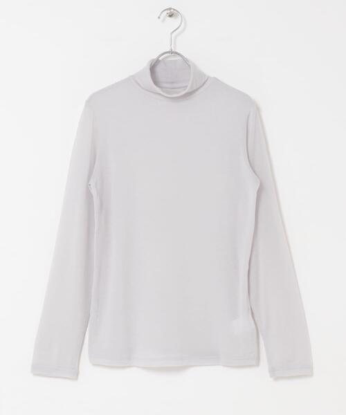 セール】カシミヤシルク混タートルネックカットソー（Tシャツ