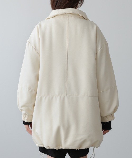 Bab（バブ）の「中綿フロントリボンモンスターコート（ダウンジャケット/コート・レディース・アイボリー/チャコールグレー・M）」の11枚目の写真