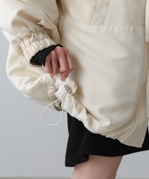 Bab（バブ）の「中綿フロントリボンモンスターコート（ダウンジャケット/コート・レディース・アイボリー/チャコールグレー・M）」の17枚目の写真