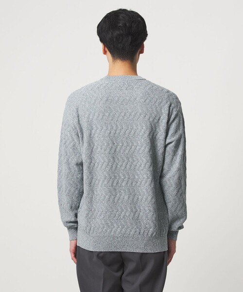 green label relaxing(グリーンレーベルリラクシング)の「ジグザグ ミックス クルーネック ニット(ニット/セーター・メンズ・グレー系/ダークブラウン/ブラック・XL/L/S/M)」の22枚目の写真