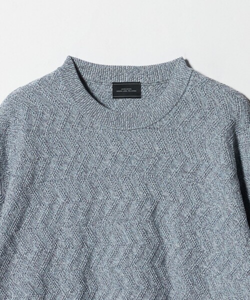 green label relaxing(グリーンレーベルリラクシング)の「ジグザグ ミックス クルーネック ニット(ニット/セーター・メンズ・グレー系/ダークブラウン/ブラック・XL/L/S/M)」の13枚目の写真