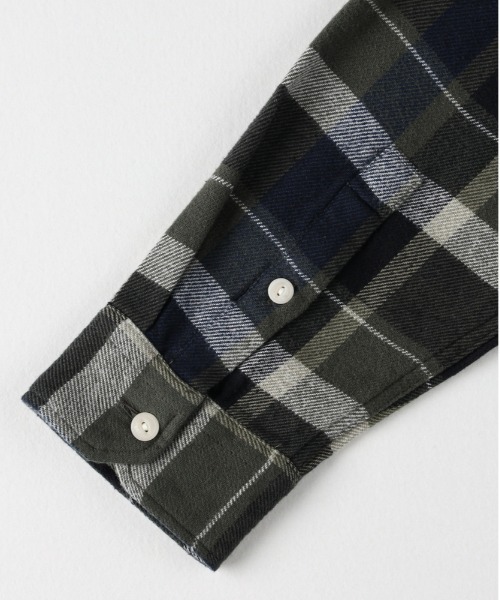 Levi's（リーバイス）の「【Levi's】ワークシャツ (チェック柄/フランネル/フロントポケット/レイヤード/カジュアルスタイル/デイリーユース)（シャツ/ブラウス・メンズ・グリーン・L/M/S）」の6枚目の写真