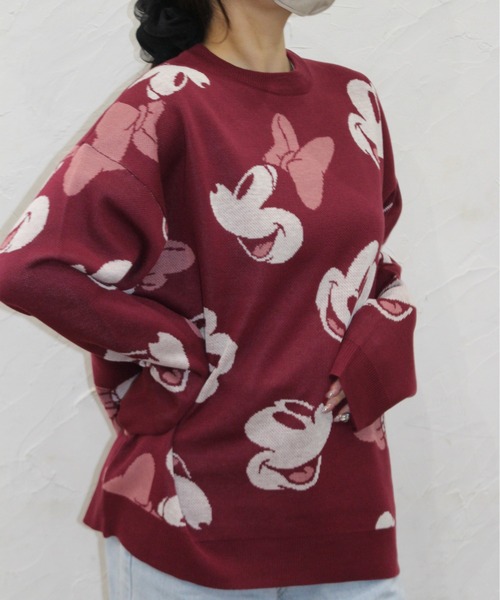 Disney(ディズニー)の「【DISNEY/ディズニー】ミッキーマウス&101匹わんちゃん総柄ジャガードニットクルーネック(ニット/セーター・レディース・スミクロ/ワインレッド/オフホワイト/グレー・MEDIUM/LARGE)」の19枚目の写真