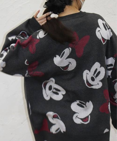 Disney(ディズニー)の「【DISNEY/ディズニー】ミッキーマウス&101匹わんちゃん総柄ジャガードニットクルーネック(ニット/セーター・レディース・スミクロ/ワインレッド/オフホワイト/グレー・MEDIUM/LARGE)」の11枚目の写真