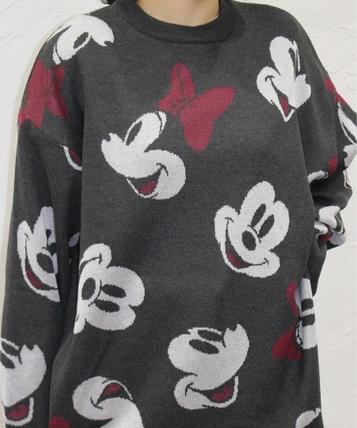 Disney(ディズニー)の「【DISNEY/ディズニー】ミッキーマウス&101匹わんちゃん総柄ジャガードニットクルーネック(ニット/セーター・レディース・スミクロ/ワインレッド/オフホワイト/グレー・MEDIUM/LARGE)」の12枚目の写真