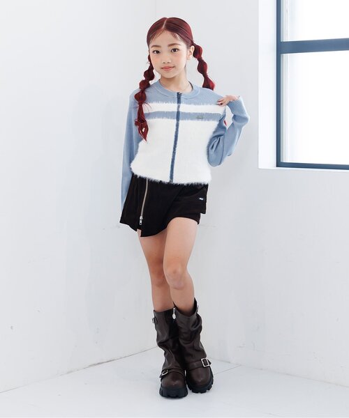 algy（アルジー）の「アシメラップキュロット（その他パンツ・キッズ・カーキ/ネイビー/ブラウン・XX-SMALL/X-SMALL/MEDIUM/SMALL）」の9枚目の写真