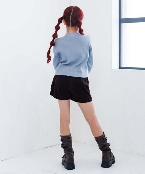 algy（アルジー）の「アシメラップキュロット（その他パンツ・キッズ・カーキ/ネイビー/ブラウン・XX-SMALL/X-SMALL/MEDIUM/SMALL）」の10枚目の写真