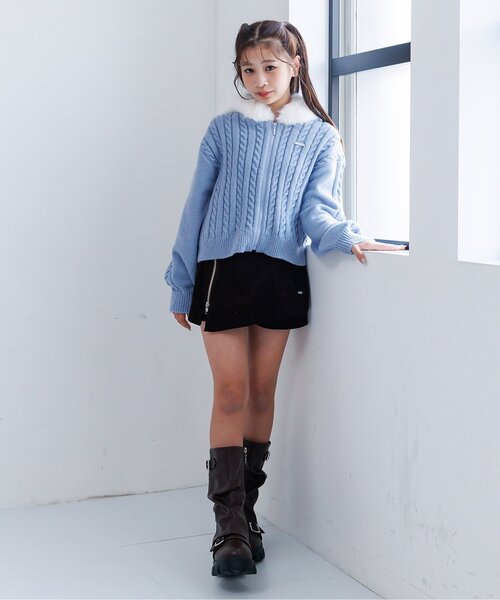 algy（アルジー）の「アシメラップキュロット（その他パンツ・キッズ・カーキ/ネイビー/ブラウン・XX-SMALL/X-SMALL/MEDIUM/SMALL）」の13枚目の写真