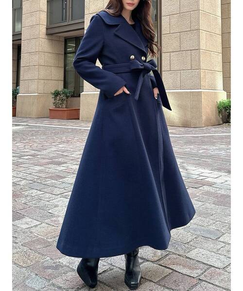 ★再値下★ A.P.C. ネイビー系 ロングコート 34サイズ セール】Aラインフレアコート（その他アウター）｜RESEXXY（リゼクシー