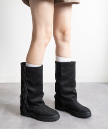 Fabby fabby | フリンジミドルブーツ(ブーツ)