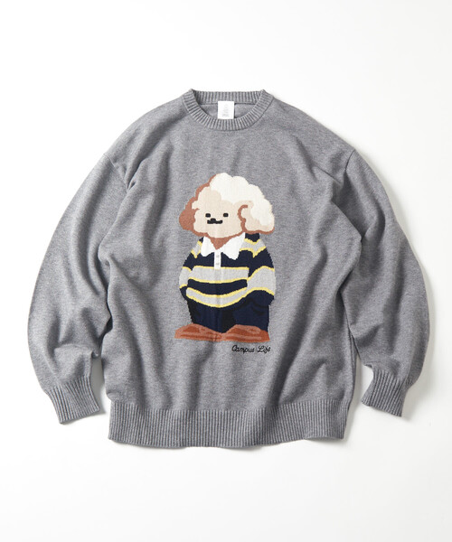 FREAK'S STORE(フリークスストア)の「tombonia/トムボニア tombonia プレッピームック ニット(ニット/セーター・メンズ・グレー/オフホワイト/ブラック・SMALL/MEDIUM/LARGE)」の2枚目の写真