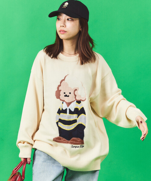 FREAK'S STORE(フリークスストア)の「tombonia/トムボニア tombonia プレッピームック ニット(ニット/セーター・メンズ・グレー/オフホワイト/ブラック・SMALL/MEDIUM/LARGE)」の3枚目の写真