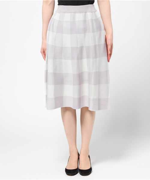 OUTLET（アウトレット）の「【Discoat Parisien】アンチピリングニットフレアSK（スカート・レディース・ボルドー/グレー・LARGE）」の3枚目の写真