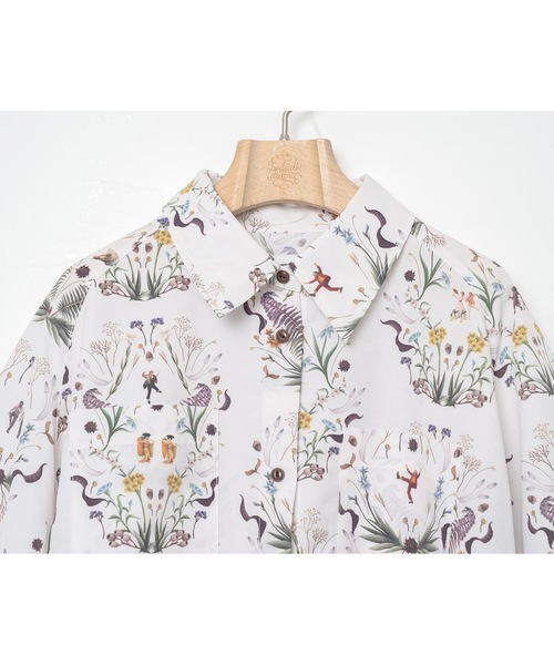 bedsidedrama（ベットサイドドラマ）の「Dance In The Garden Cape Shirt（シャツ/ブラウス・レディース・ナチュラル/ブラック・1/2）」の11枚目の写真