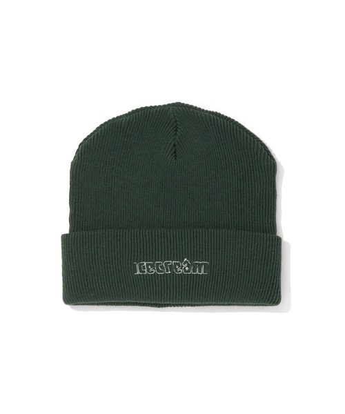ICECREAM(アイスクリーム)の「KNIT CAP(ニットキャップ/ビーニー・メンズ・グリーン/ブラック・ONE SIZE)」の2枚目の写真