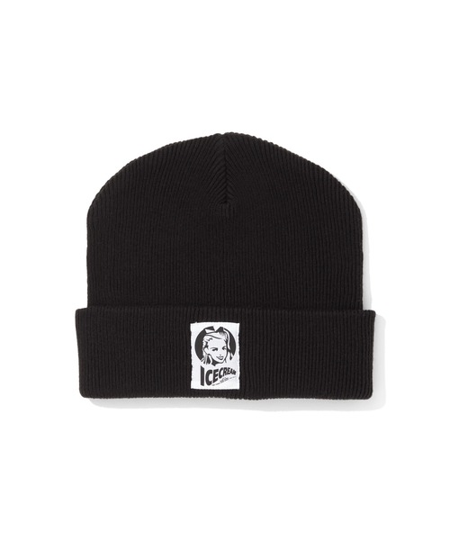 ICECREAM(アイスクリーム)の「KNIT CAP(ニットキャップ/ビーニー・メンズ・グリーン/ブラック・ONE SIZE)」の3枚目の写真