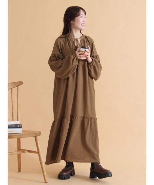 ehka sopo（エヘカソポ）の「フロントジップサイドゴアブーツ（ブーツ・レディース・ブラック/キナリ/ブラウン・M/L）」の5枚目の写真