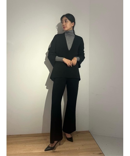 ESTNATION(エストネーション)の「【CLASSY. 12月号掲載】ESTNATION / フレアニットパンツ(その他パンツ・レディース・ブラウン/ブラック・36/38)」の21枚目の写真