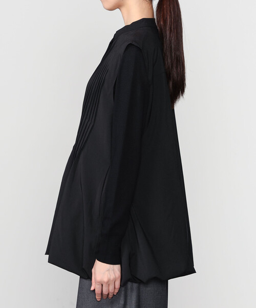 Bshop（ビショップ）の「eunoia | ピンタック ベスト WOMEN（ベスト・レディース・ブラック・ONE）」の9枚目の写真